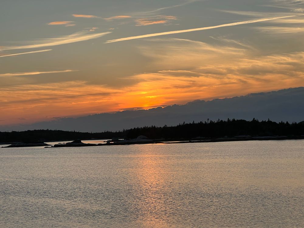 A lovely sunset in Lower Prospect Nova Scotia following a couple of hours sea kayaking. 
