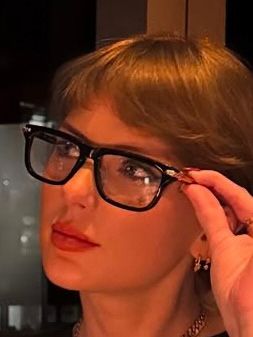 taylor wearing glasses