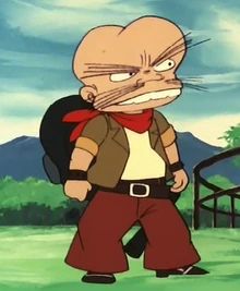 Rigel / Makiba Danbei en VO le petit fermier chauve en habits de cow-boy dans la série Goldorak