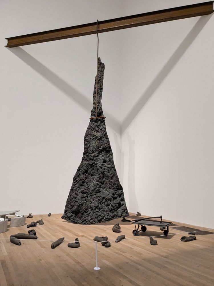 Tate Modern, London

Joseph Beuys 

Blitzschlag mit Lichtschein auf Hirsch 1958-5

Lightning with Stag in its Glare Bronze, iron, aluminium, compass (39 elements)