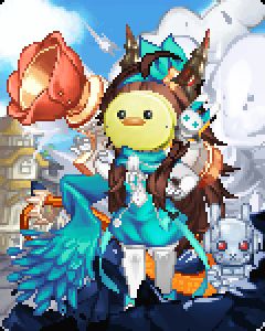 My currently equipped avatar on Gaia Online.

It appears to depict a masked anthro orange dragon wearing cyan-colored clothes. They are wielding a bazooka and there seem to be explosions happening in the background.