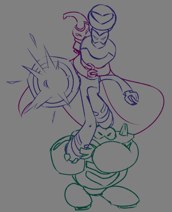 Doodle of the Extension Corps posing as a unit.