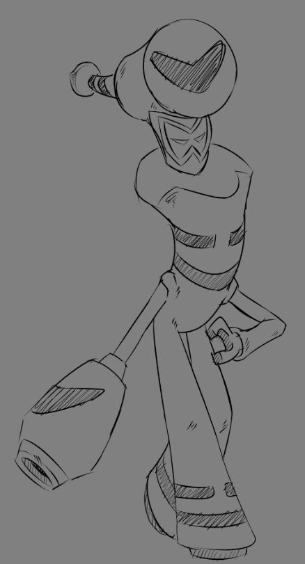 Grayscale sketch of Ten.