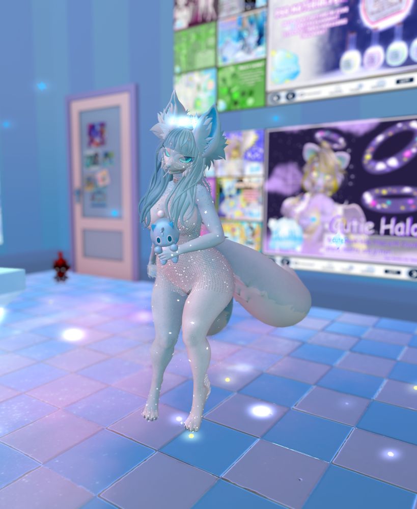 A secondlife snapshot of my anthro furry girl avatar