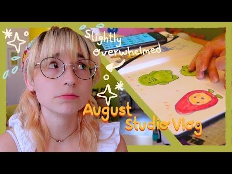 August Studio Vlog ✿ con prep, cozy summer days, and trying out a new medium!