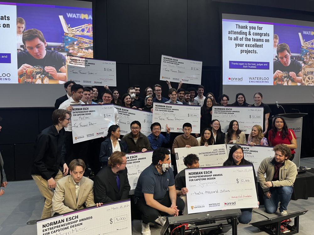 All the teams who won the Norman Esch Entrepreneurship Award in the 2024 Esch Pitch Competition 