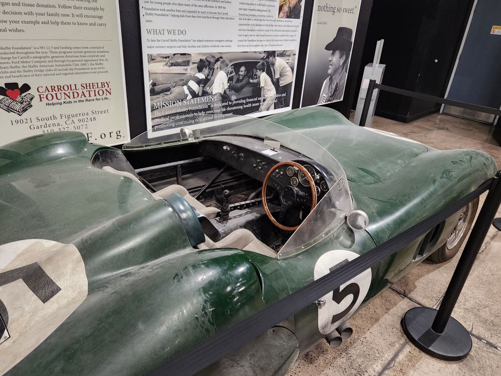 Shelby Cobra dirt road car.