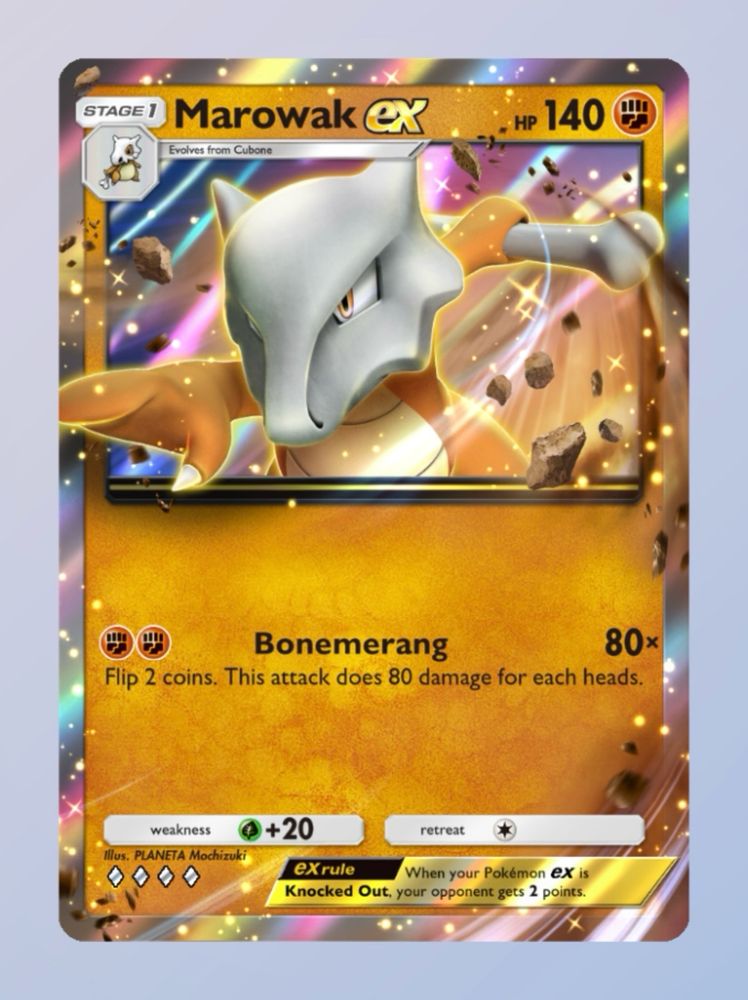 A Marowak Pokémon trading card game card.