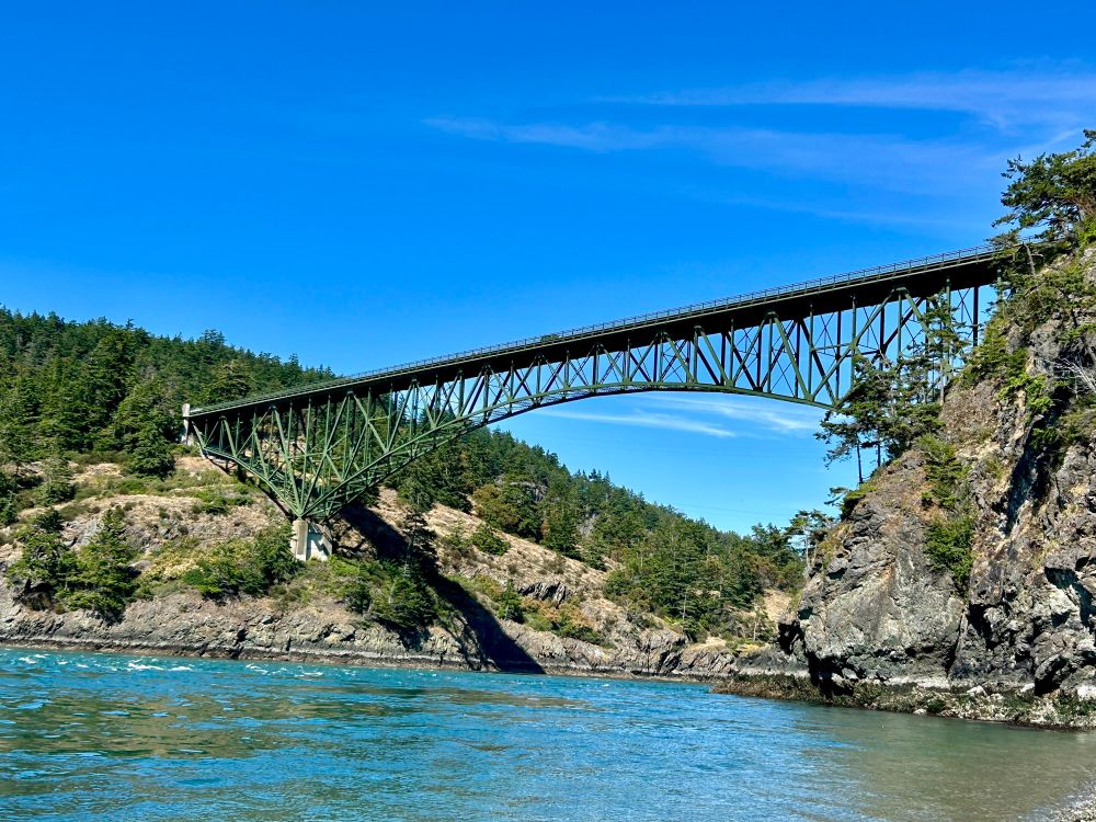 View of Deception Pass Bridge from Little North Bay