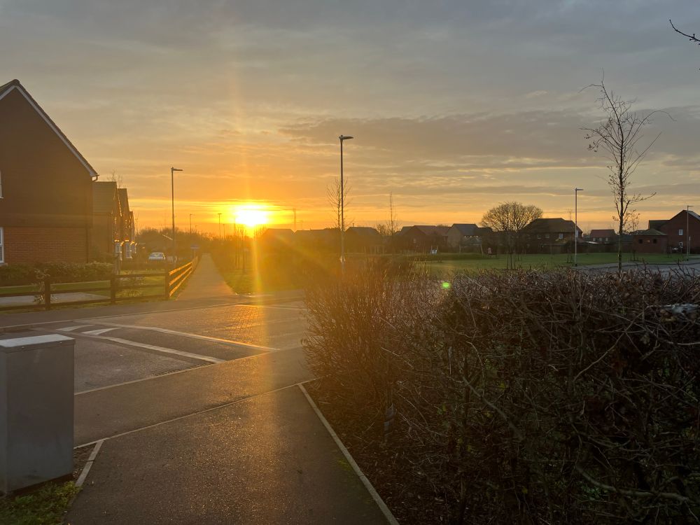 Looking southeast across the new estate