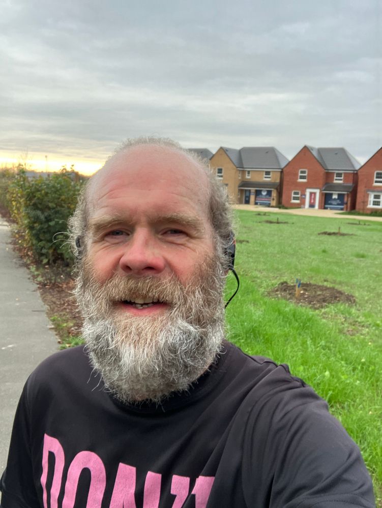 Beardy in a Don’t Harass Women T-shirt standing in the new housing estate and thinking “I remember when this was all just fields”