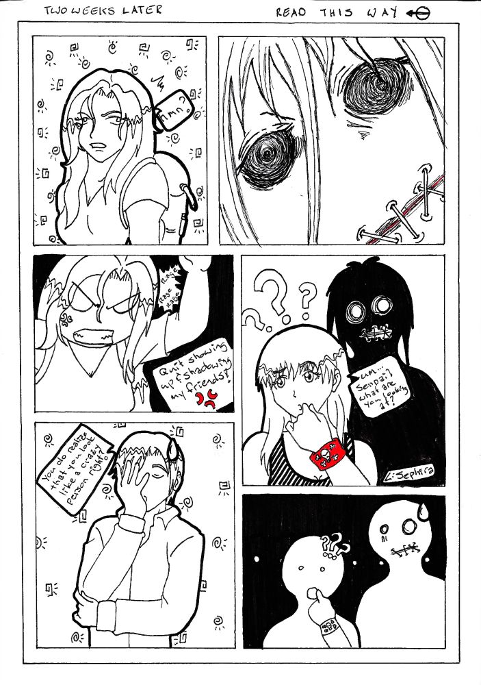 Random page | seeing a friend being followed by a weird as spirit.