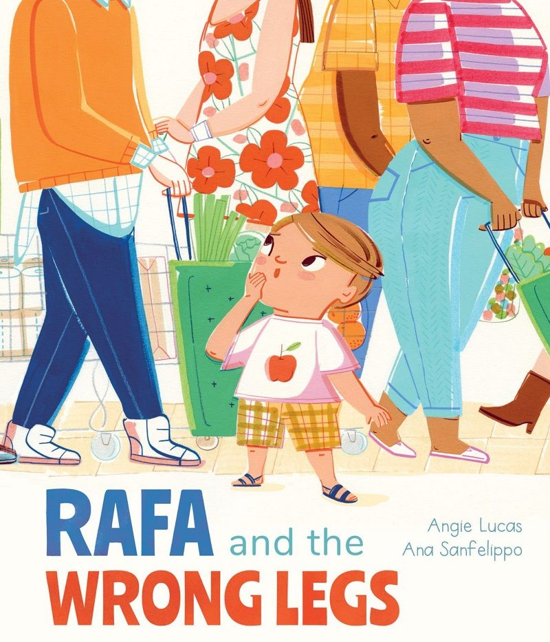 Rafael is finally old enough to visit the supermarket without having to ride up top in the cart. He promises Mama he will stay by her side, and for a while, he does . . . but after enjoying the cookie samples from the wonderful-smelling bakery section, Rafa sees a wayward berry bounce past and he chases after it. The next thing he knows, none of the legs look familiar. Where is his mama?  

A sweet, clever, and wise story that every parent and wandering child will recognize as their own. A special Q&A at the end contains expert advice about what to do should your own little Rafa go wandering in a sea of unfamiliar legs.
