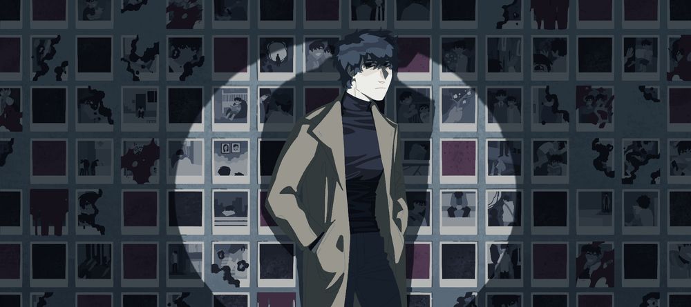 A digital fanart for S classes that i raised. It's 25 year old Han Yoohyun. He looks gloomy, tired and reserved. He is standing in front of a wall with some sort of a flashlight shining at him. The wall behind him is completely covered with polaroids, all depicting either him and Han Yoojin in their childhood, happy, or them in their adulthood, separated and alone. Some of the polaroids are just red, some - just black, some covered in blood and some - burned.