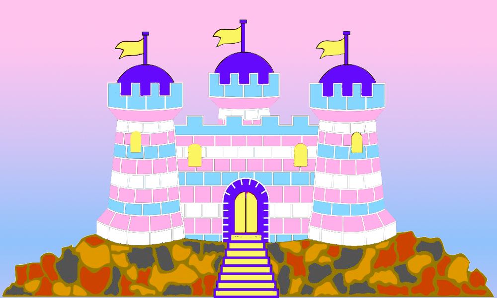 Edinburgh city flag in trans colours