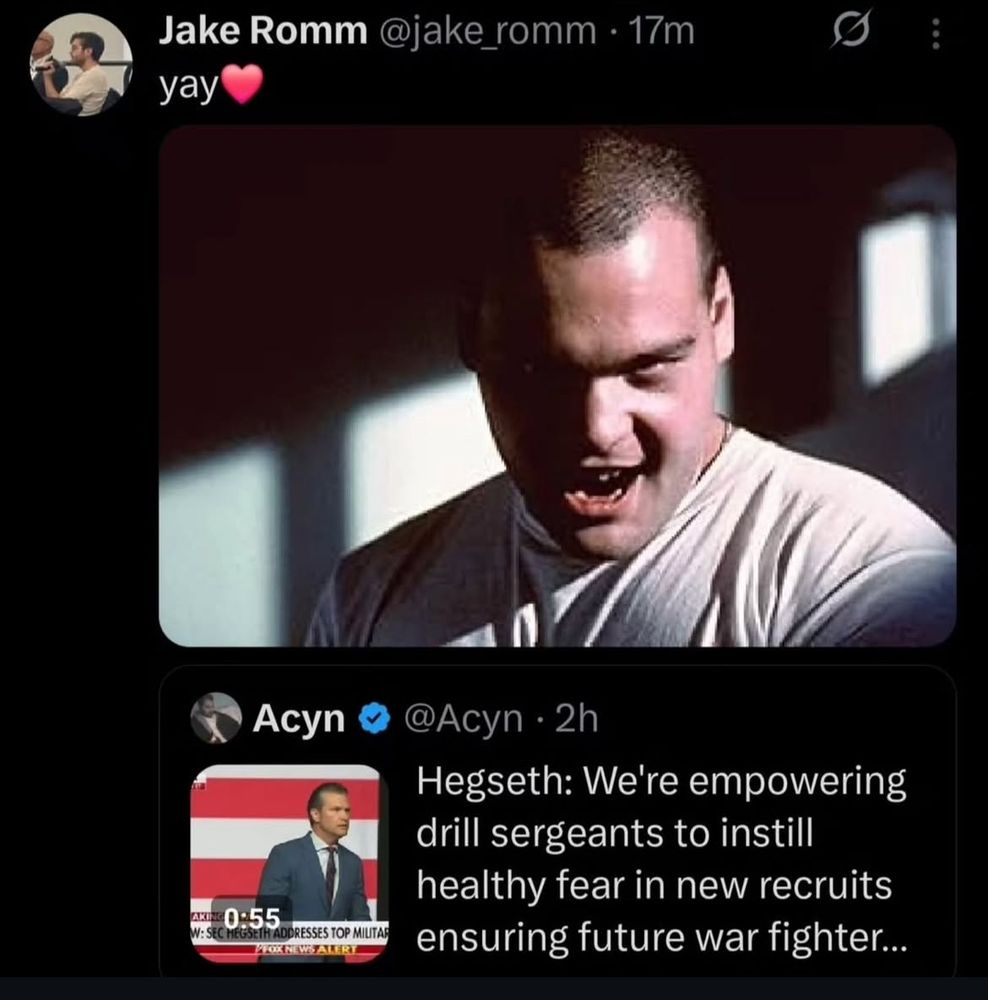 Hegseth: We're empowering drill sergeants to instill healthy fear in new recruits
W: SEC MC
DDRESSES TOP MILITAR
FOXINEW TALERI
ensuring future war fighter...

Still of Pvt. Pyle in Full Metal Jacket 