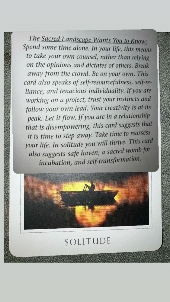 Oracle Card: Solitude