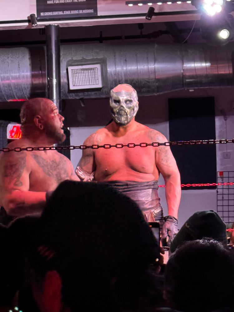 Krule about to get hit by Otis in the ring. 