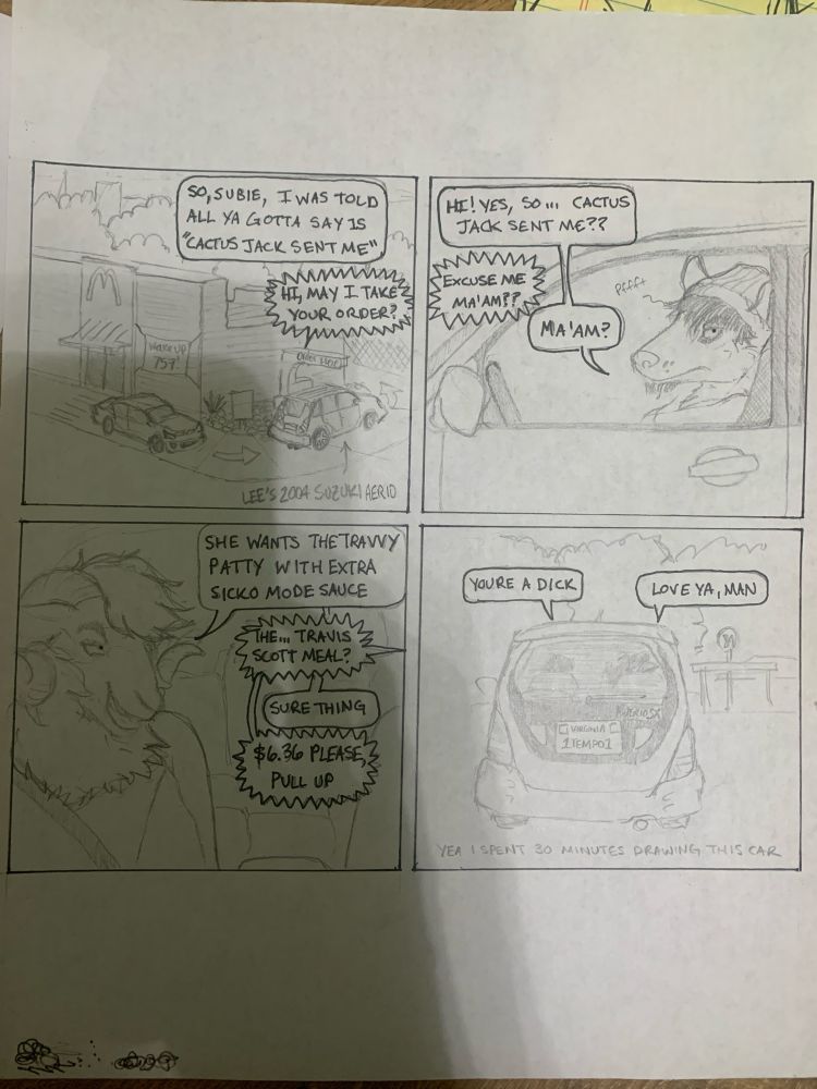 theres alot happening here but its a comic about ordering a travis scott meal