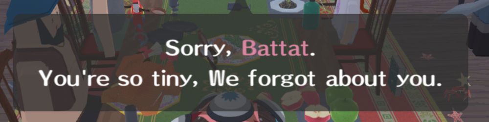 Sorry, Battat. You're so tiny, We forgot about you.