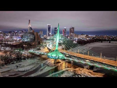 into downtown Winnipeg