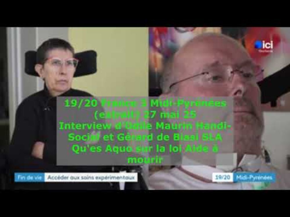 Odile Maurin et Gérard de Biasi sur la loi du droit à l'aide à mourir : interview France3 27mai25