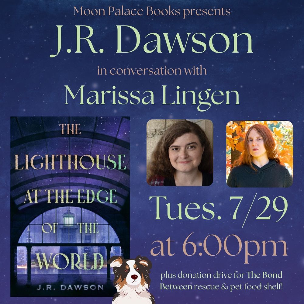 Tuesday 7/29 at 6:00 pm at Moon Palace, book launch! 