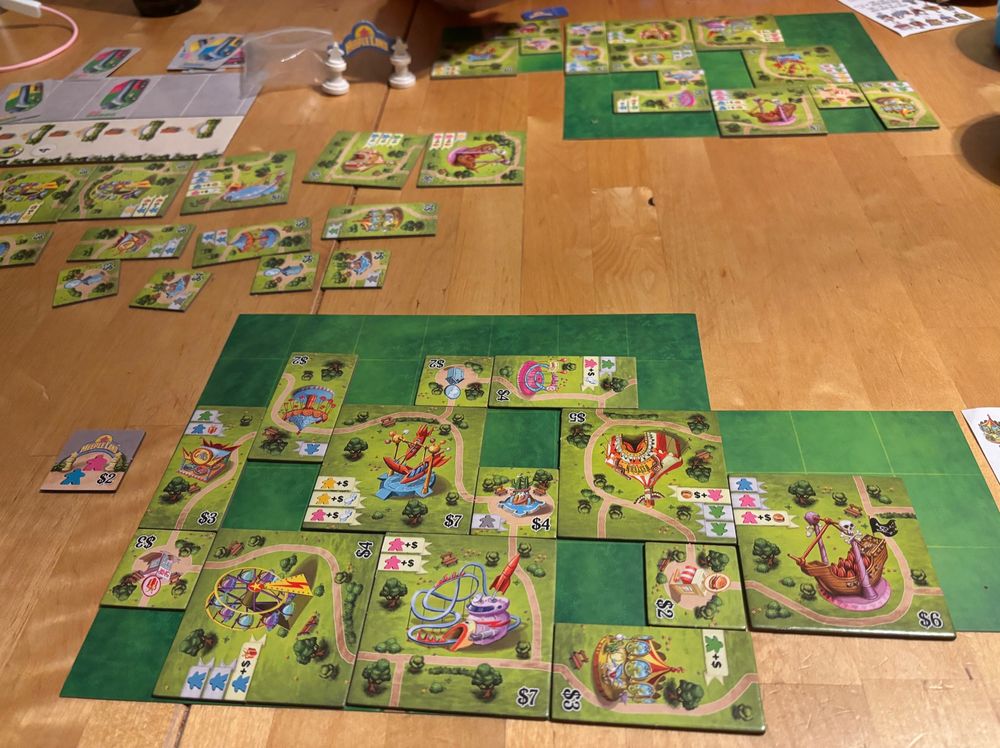 Final board state of a game of meeple land.