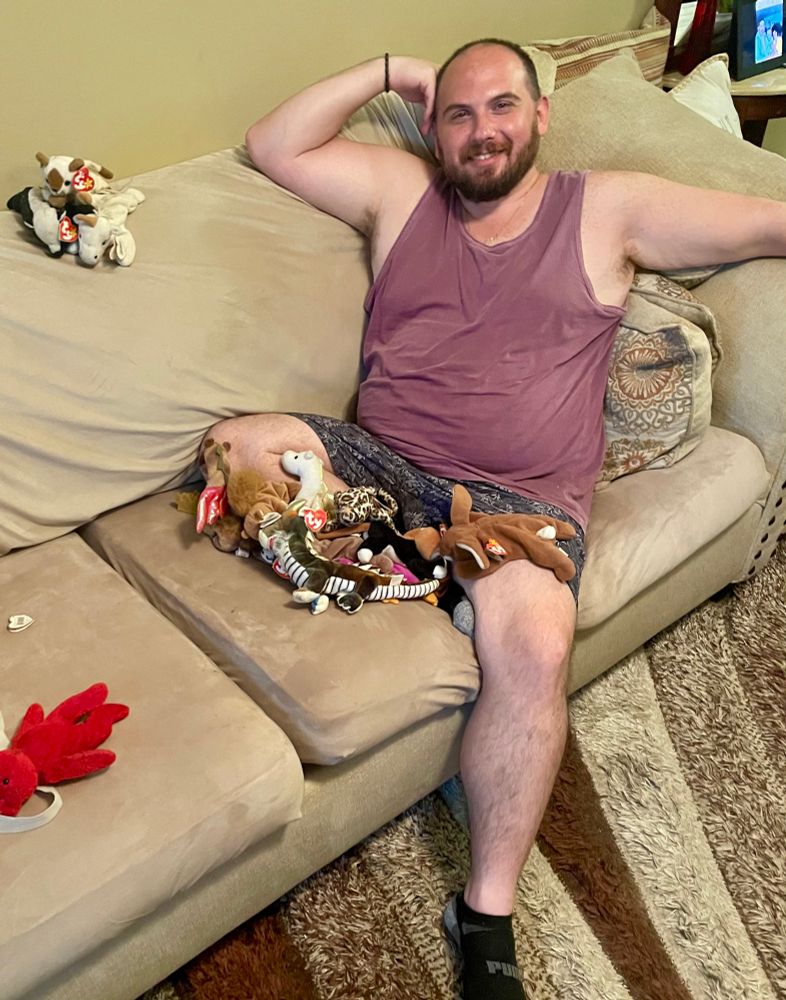 Sitting at my parents’ house with my childhood beanie babies
