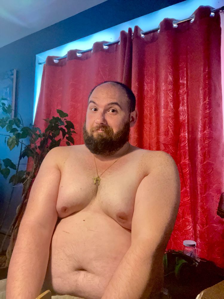 Shirtless painting at my desk