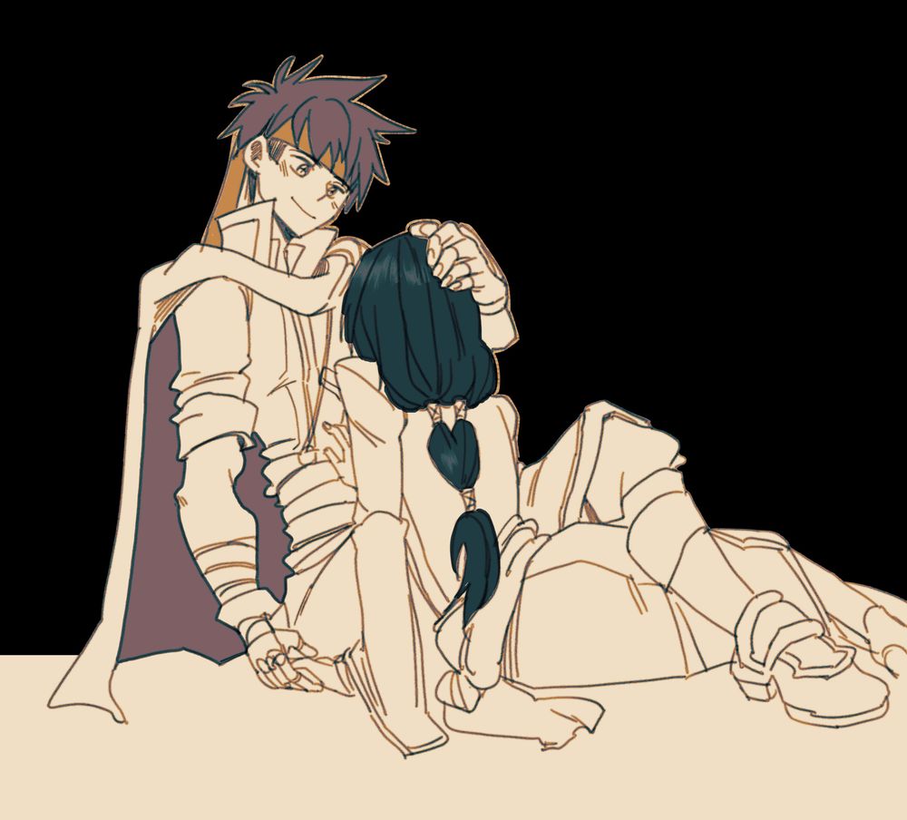 #ikesoren | Ike and Soren from Fire Emblem: Path of Radiance, after their A-Rank conversation. 