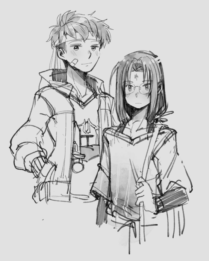 ike and soren from Fire Emblem Path of Radiance in modern clothing. they're like, 17 here. #ikesoren 