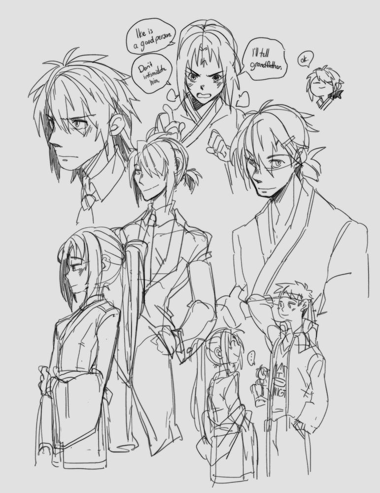 stefan and soren  (in a modern au setting) from fire emblem: path of radiance/radiant dawn. Ike's here but he's just a guy. 