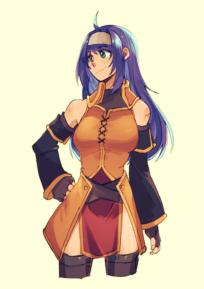 lil sketch of mia fire emblem from fire emblem radiant dawn. her knockers might be a bit too big. 