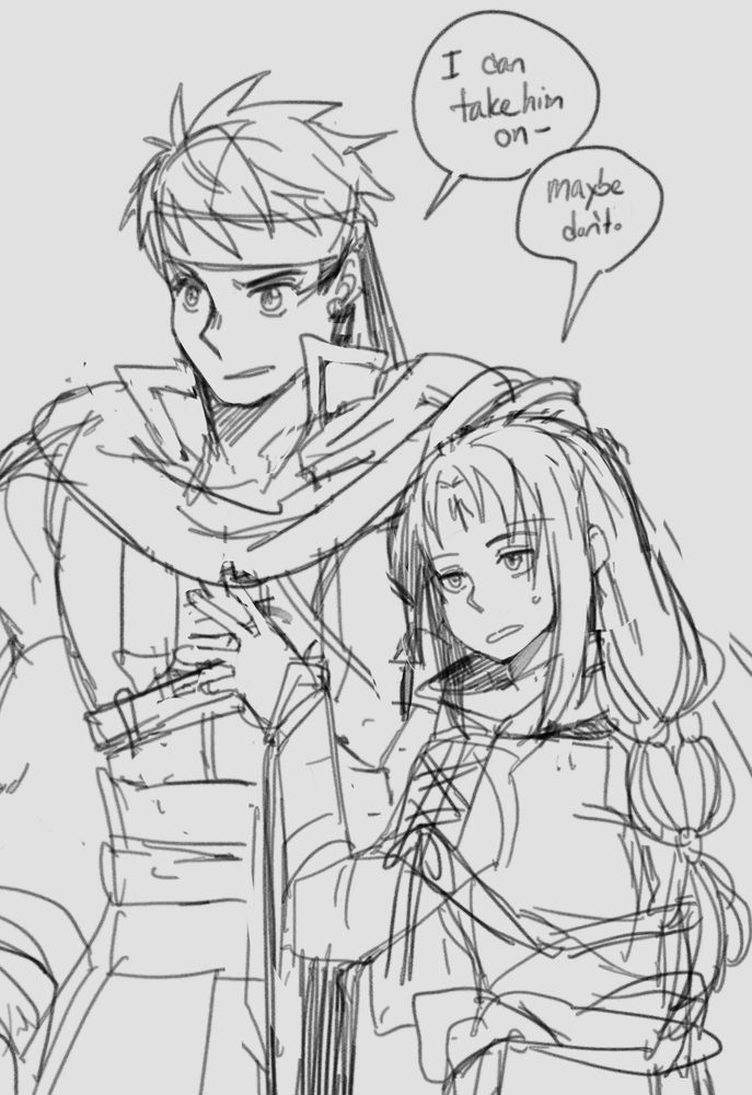 Ike and Soren from Fire Emblem Heroes in the new forging bonds event 