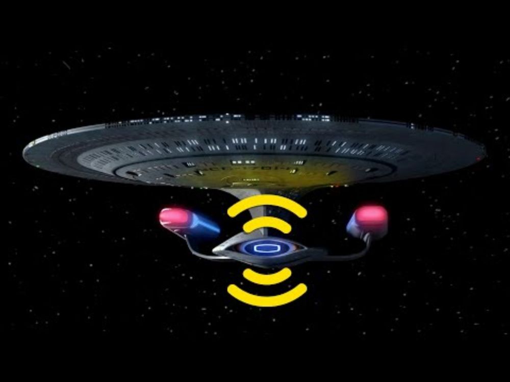 Star Trek TNG Theme but the theme is coming from the Enterprise-D