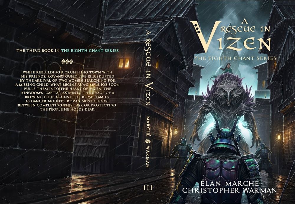 Cover for the book. A wingless griffon with a girl on its back rears and roars in front of 3 soldiers in blue scarab armors.