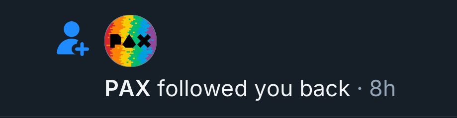 PAX followed you back