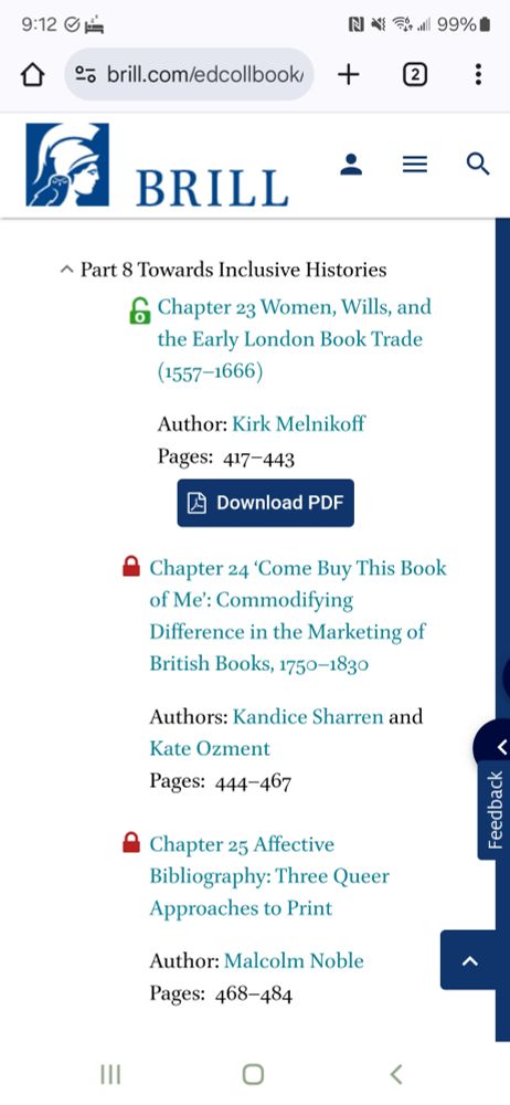 Women weeks wills and the early London book trade by kirk melnikoff. Commodifying difference in the marketing of British books by kandice sharren and kate ozment. Affective bibliography: three queer approaches to print by Malcolm noble. 
