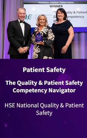 HSE staff receiving award at award event