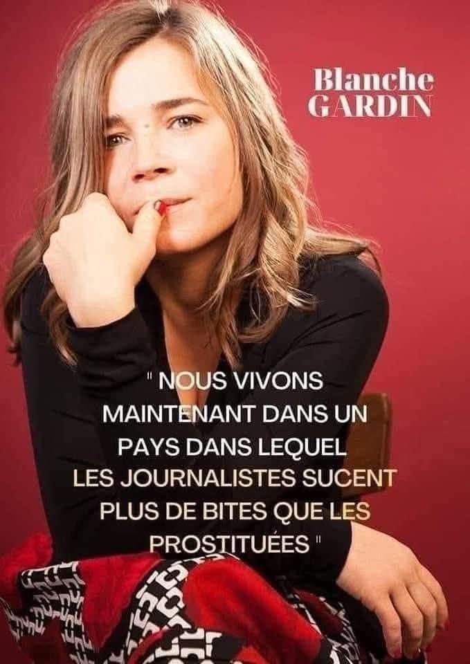 Blanche Gardin quu denonce les journalistes a la solde des milliardaires et du Crif