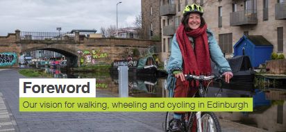inside picture from Walking & CYcling index 2023, cyclist on towpath