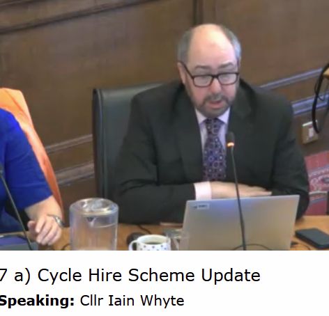 Cllr Whyte speaking