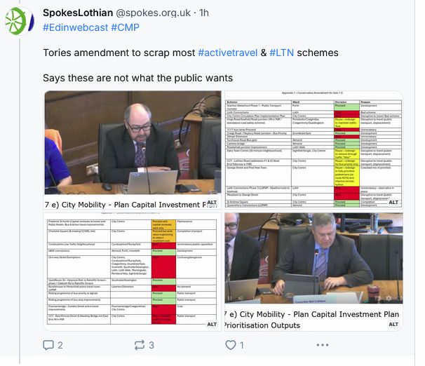 extract from above thread - Tories try (& fail) to scrap most cycling & low traffic schemes