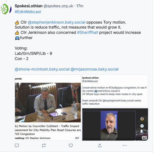 copy of post in above thread re causes of traffic growth on bypass - tory motion defeated 9-2