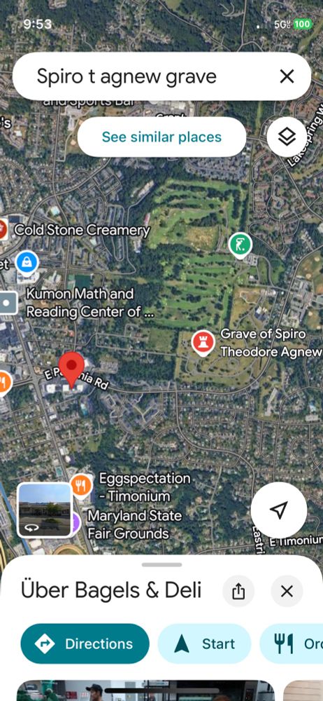 Google maps screenshot timonium MD 