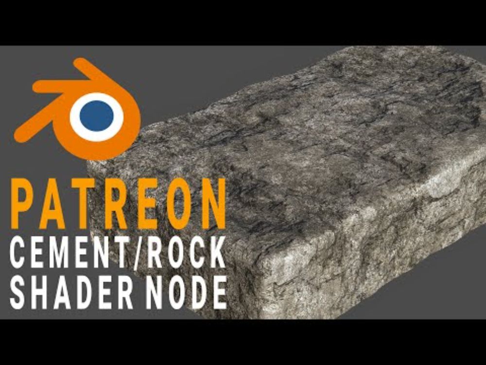 FREE Cement/Rock Shader Node! #b3d