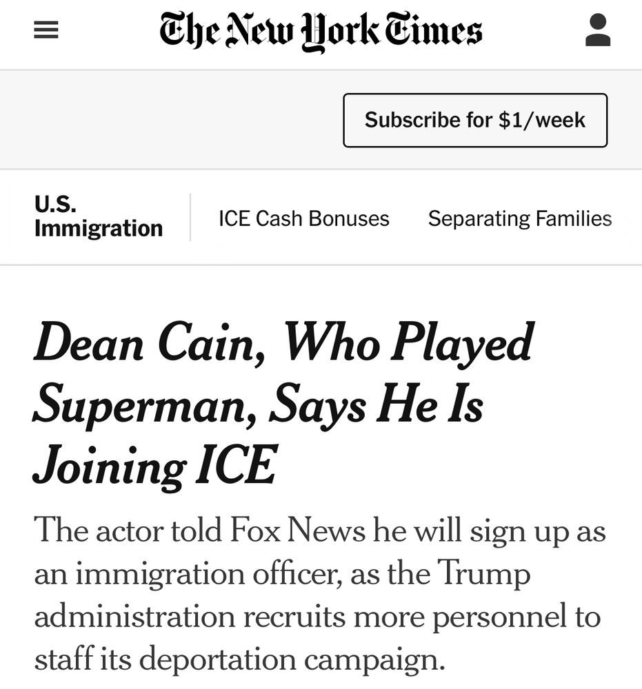 Dean Cain, Who Played Superman, Says He Is Joining ICE
