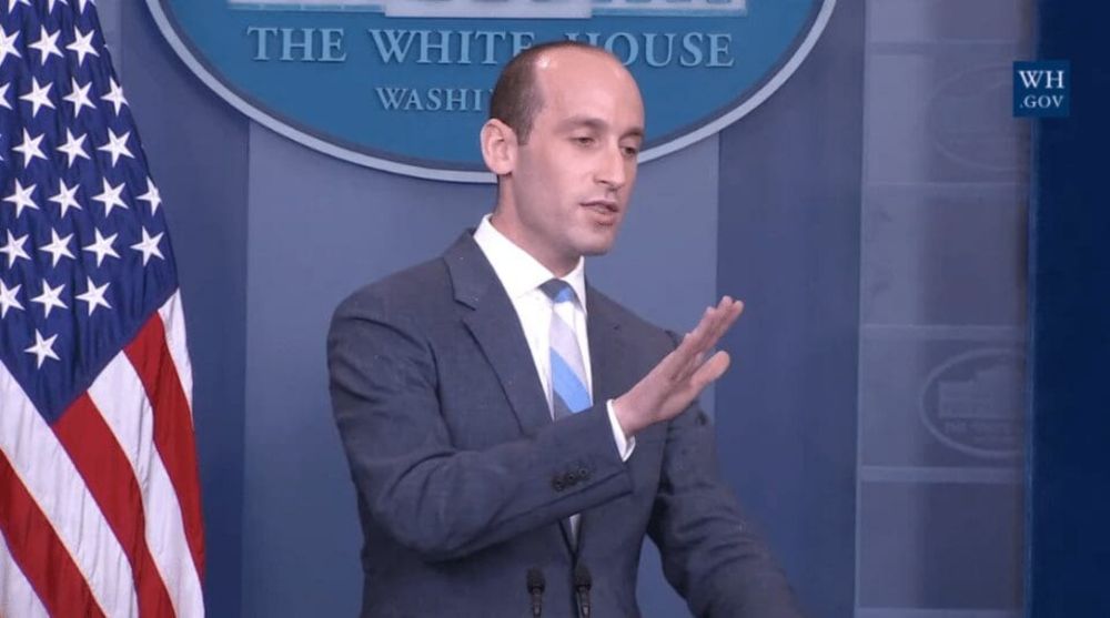 Donald Trump's White House defended its new anti-immigration policy Wednesday by attacking the iconic Statue of Liberty during the daily press conference,