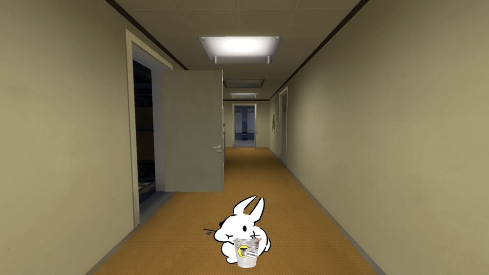 Slungus and the bucket standing in a hallway with two open doors. There’s one on their left and one straight ahead.

Which one should they enter?